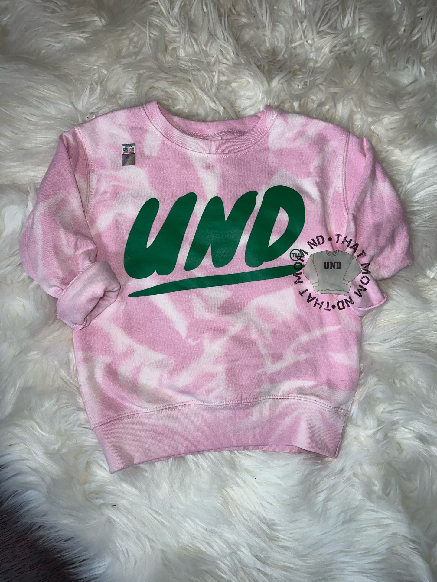 Kids Pink UND Crew