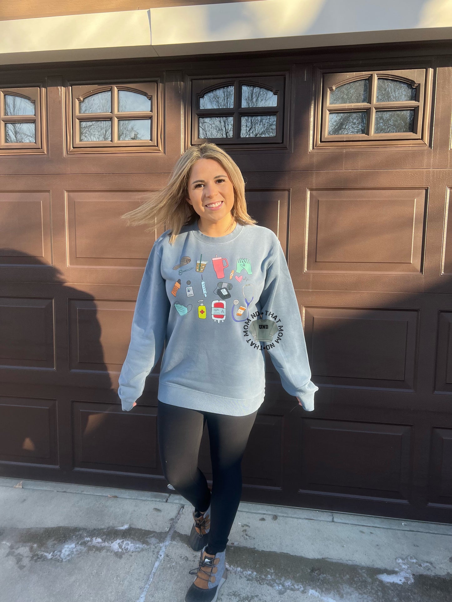 Nurse doodle crewneck