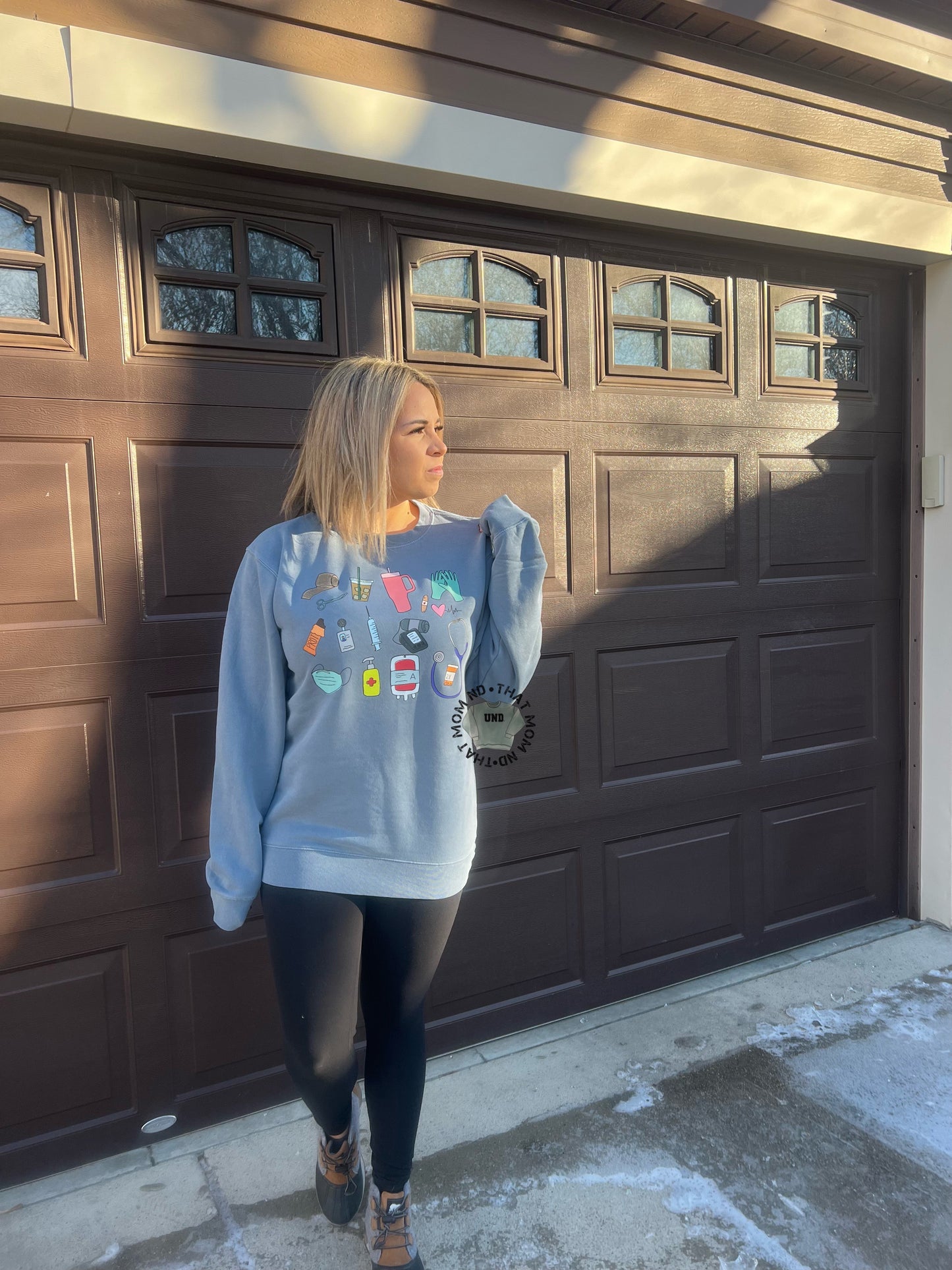 Nurse doodle crewneck